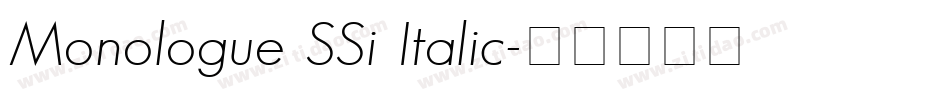 Monologue SSi Italic字体转换